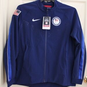 Nike - Team USA Women's  Paralympic Podium Blue Zip Jacket (Small)